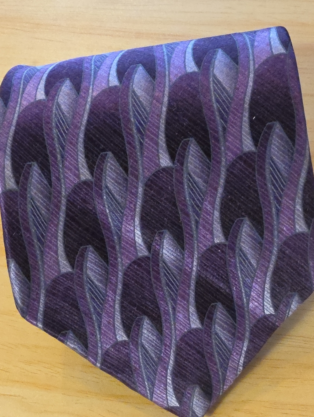 Purple Geometric Pattern Tie